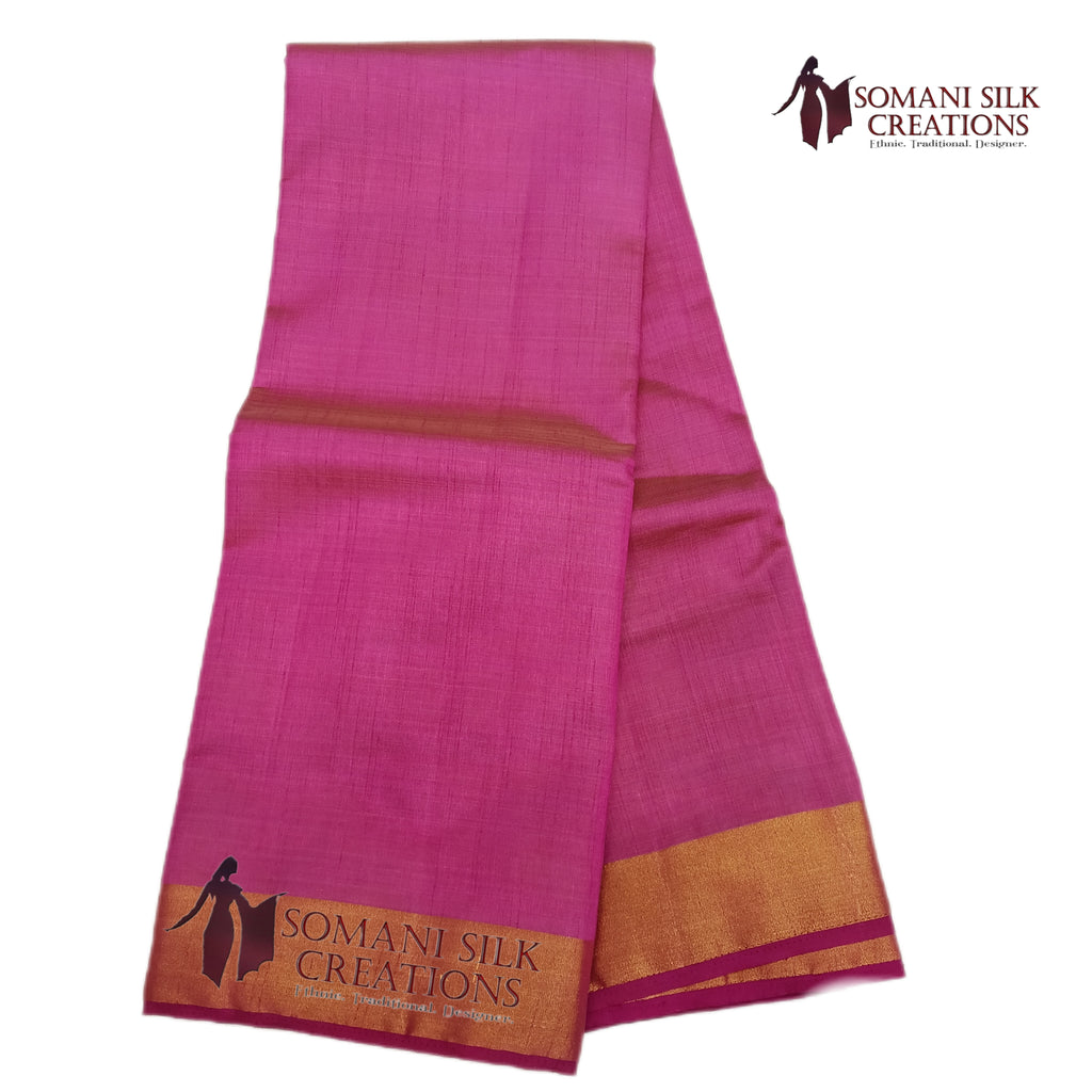 plain silk saree zari border