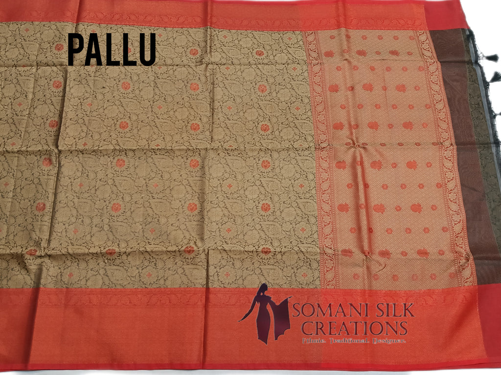 pure tanchui banarsi black saree