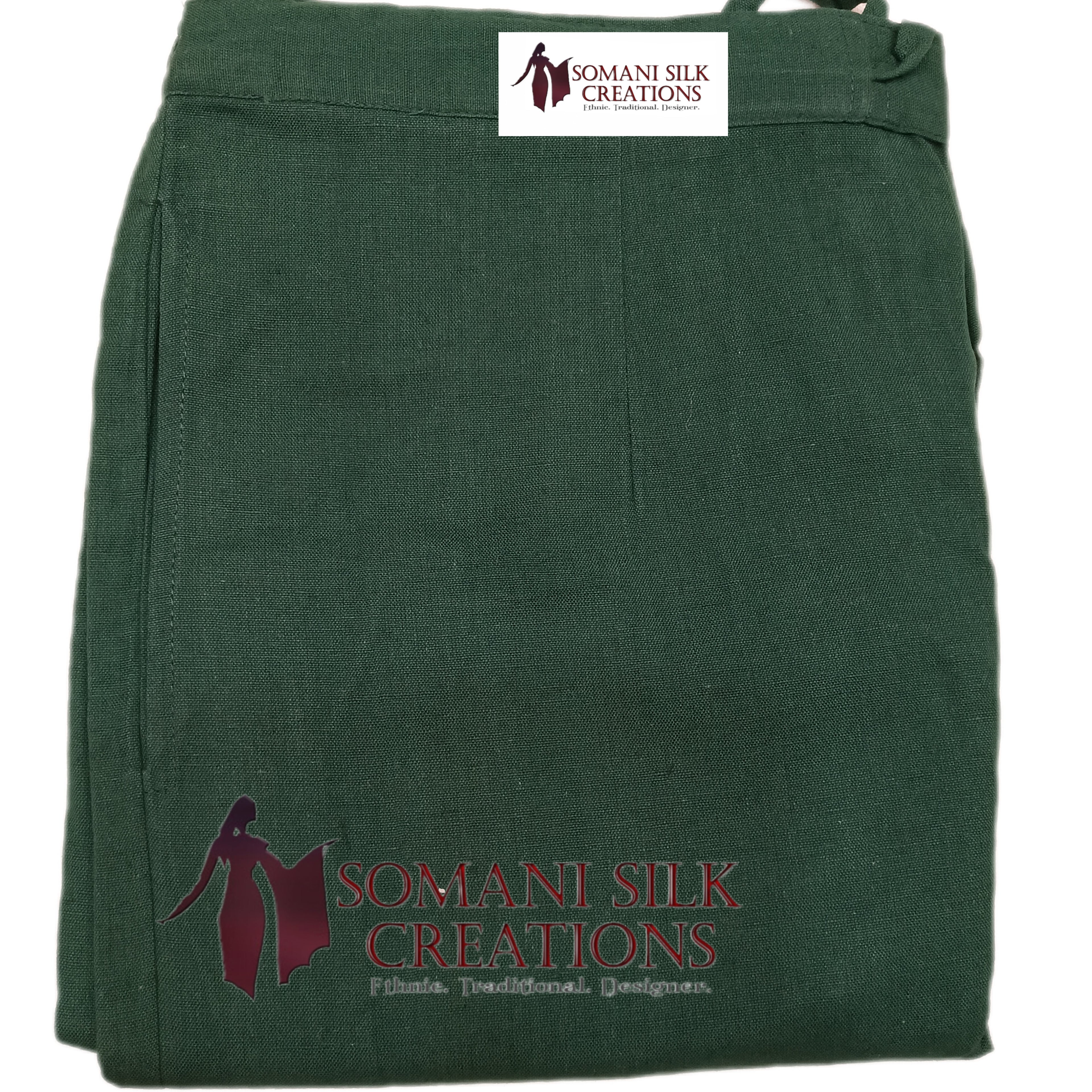 Cotton Flex Pant - Bottle Green Color